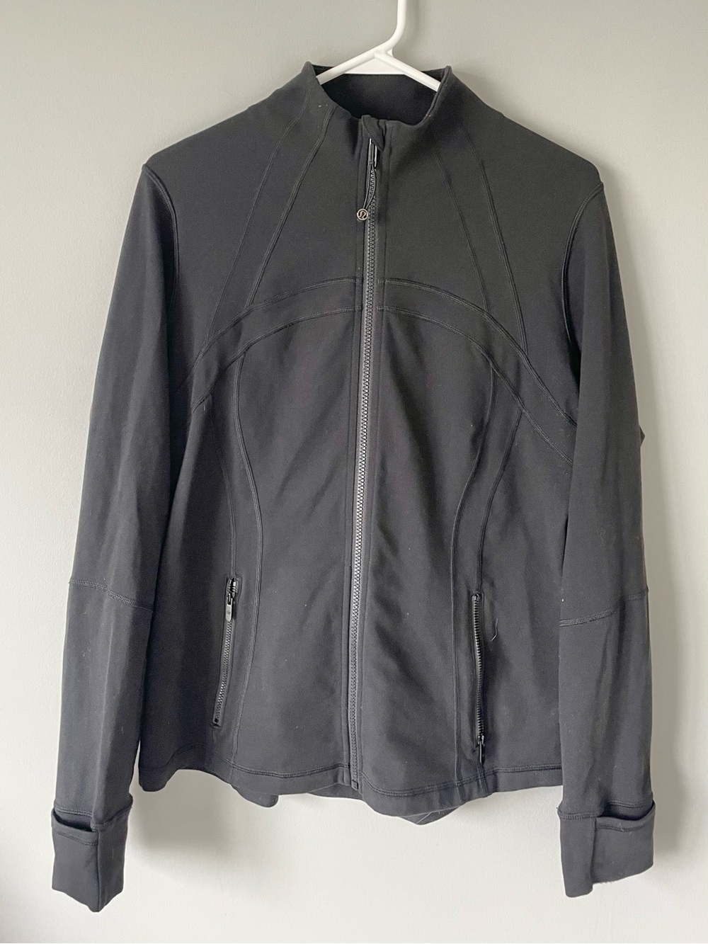 Lululemon Define Jacket Black Luon Full Zip Pockets Women’s Size 12 128$